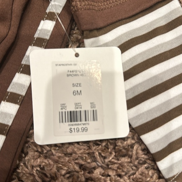 NWT Starting Out sz 6 mos football onesie set - Picture 2 of 3